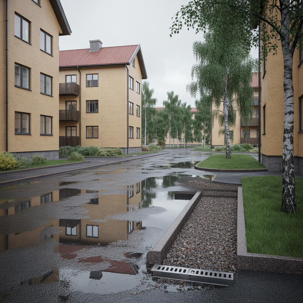 polar pa asfalten efter regn felsokning och atgarder