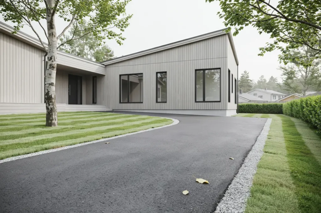 asfaltering av g rdsplan och infart vid villa i enebyberg