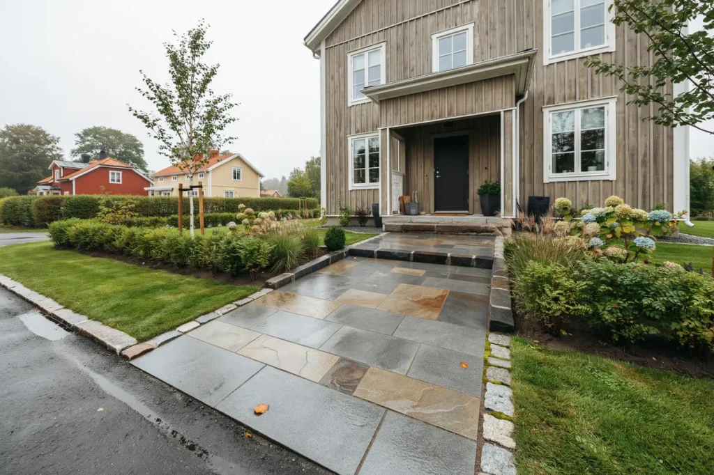 stenl ggning som lyfter hela tomten id er materialval och smart planering f r villa gare