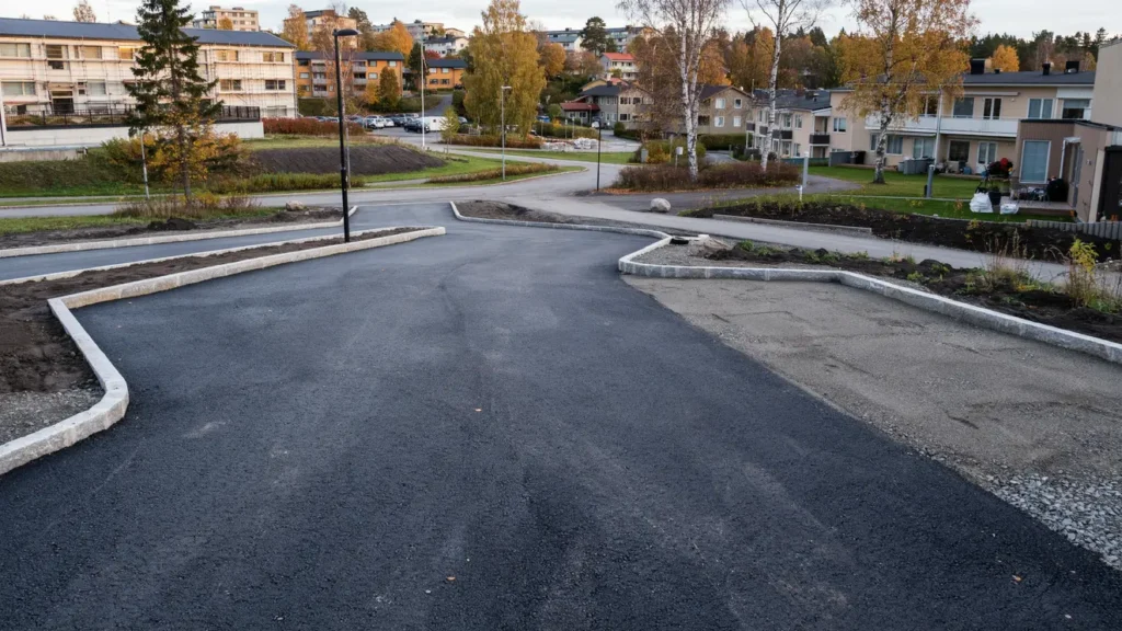 asfaltering av parkeringsyta vid bostadsr ttsf rening i enebyberg